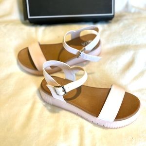 MIA ABELLA PLATFORM SANDALS SIZE 9M Blush Pink